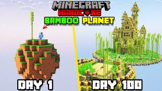 I Survived 100 Days On BAMBOO PLANET in Minecraft Hardcore HINDI [FULL MOVIE]