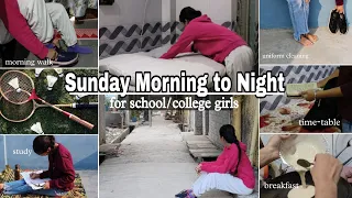 SUNDAY MORNING-NIGHT ROUTINE for SCHOOL/COLLEGE🫧/Study Routine, Selfcare, Cleaning etc. #studyvlog