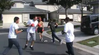 Four IDIOTS  vs 1 boxer