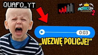 DZIECKO KRZYCZY NA MNIE bo NISZCZĘ SERWER MINECRAFT ACMC2.PL