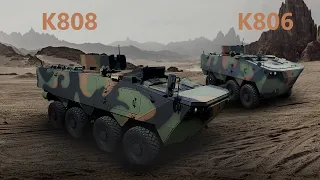 Hyundai Rotem K808 and K806 - South Korean armored personnel carriers.
