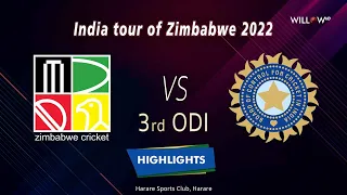 Highlights: 3rd ODI, Zimbabwe vs India, Zimbabwe vs India,India tour of Zimbabwe 2022