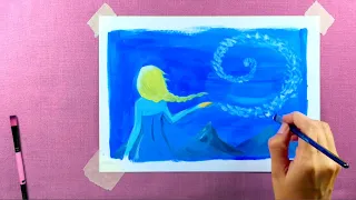 Painting Elsa (Disney's Frozen) ♫ Relaxing Art and Music