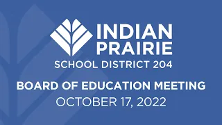 Board of Education Meeting 10/17/2022