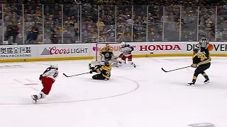 Charlie McAvoy lays out for clutch blocked shot in 3rd period