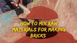 MIXING PROCESS OF MAKING BUILDING BRICKS (in %) BLOCK WITH OKOLEA INTERLOCKING BLOCK MAKING MACHINE.