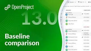 OpenProject Release 13.0: Baseline comparison, Nextcloud project folders, and much more