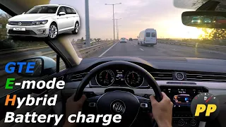 VW Passat GTE - POV test drive | including 4 driving modes (GTE, E-mode, Hybrid, Battery Charge)