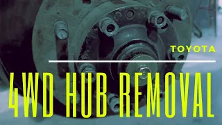 Toyota Hiace Hilux Front 4wd Hub Removal