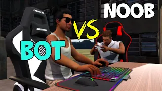 NOOB VS BOT FREE FIRE | PC VS MOBILE | COSTOM ROOM WTF MOMENT