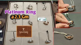 Tanishq 2023 Platinum Ring Design with price and weight! Platinum Band Ring!