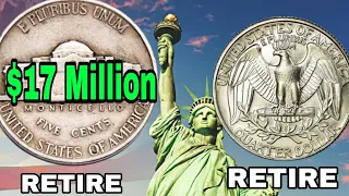 MOST VALUABLE TOP 10 Quarter Dollar Rare Jefferson Nickel's Coins Could make you A millionaire!