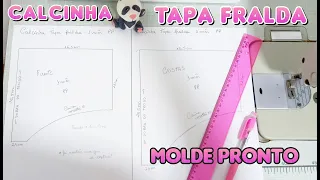 MOLDE CALCINHA TAPA FRALDA - 1 MÊS |  PASSO A PASSO COM MEDIDAS | DIAPPER PANTS MOLD - 1 MONTH