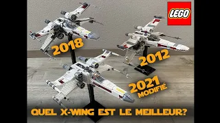 Lego X-wing, Comparatif des modèles 2012, 2018 et 2021