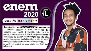 ENEM 2020 | Antônio, Joaquim e José são sócios de uma empresa cujo capital é dividido, entre os três