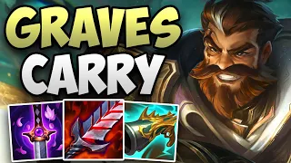 CHALLENGER JUNGLER SOLO CARRIES WITH GRAVES | CHALLENGER GRAVES JUNGLE GAMEPLAY | Patch 14.8 S14