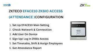 HOW TO SETUP ZKTECO EFACE10 ZKBIO ACCESS (ATTENDANCE) 2024 ?