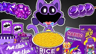 Amazing Convenience Store PURPLE Food Mukbang with CATNAP | Poppy Playtime Chapter3 Animation | ASMR