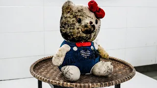 Restore HELLO KITTY - Rescuing a Teddy Bear from the Landfill with a Brush - Satisfy Clean