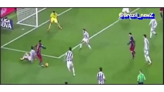 Neymar Great skills dribbling vs  Real Sociedad 28112015