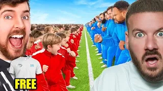 Millionaire reacts to MrBeast's 100 Kids Vs 100 Adults (Giveaway)