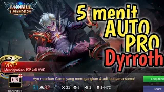 Tutorial Hero Dyrroth || 5 menit jadi pro Dyrroth || Mobile legends bang bang