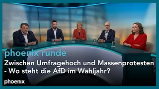 phoenix runde: Zwischen Umfragehoch und Massenprotesten - Wo steht die AfD im Wahljahr? | 22.02.2024