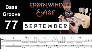 SEPTEMBER (Earth, Wind & Fire) How to Play Bass Groove Cover with Score & Tab Lesson