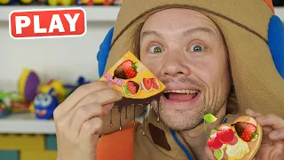 KyKyPlay - День Рождения и Торт для друзей - Готовим вместе - Поиграйка с Пилотом #ДомаВместе
