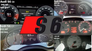 Audi s6 All Generations c4, c5, c6, c7, c8 Acceleration 0-100 km/h