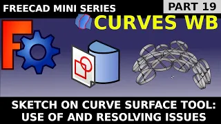 Learn FreeCAD Curves Workbench 19: Sketch on Surface. 2 ways of sketching on curved / domed surfaces