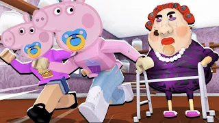 BABY Peppa Pig ESCAPE Evil Grandma in Roblox