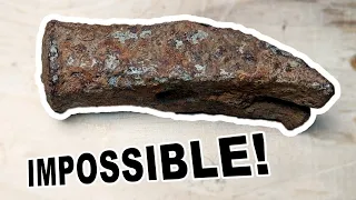 IMPOSSIBLE 250 Year Old Colonial Rusty Hammer Restoration - Buried Under Ground Since The 1700's!