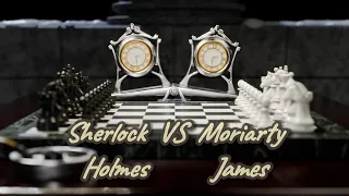 Sherlock Holmes VS James Moriarty.Chess animation.Blender,Photoshop,CupCut.Legendary game.