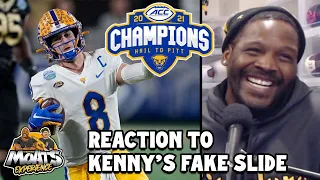 Reaction To University Of Pitt QB Kenny Pickett Fake Slide In The ACC Championship Game