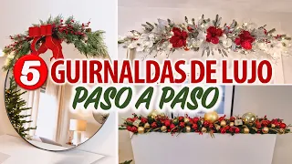 5 IDEAS DE GUIRNALDAS NAVIDEÑAS ELEGANTES 2023 DIY