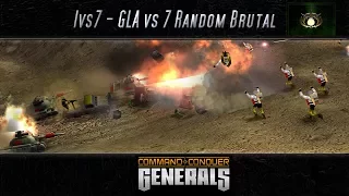 [C&C Generals] 1vs7 - GLA vs 7 Random Brutal Armies