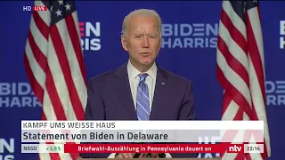 US-Wahl LIVE: Demokrat Joe Biden wendet sich an die Amerikaner