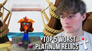 Top 5 WORST Platinum Relics in Crash Bandicoot 1