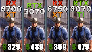 RX 6700 XT vs RTX 3070 vs RX 6750 XT vs RTX 3070 Ti | R7 7800X3D | Tested in 15 games