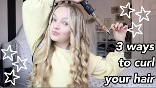 3 different ways to curl your hair!! // Pressley Hosbach