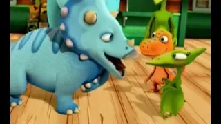 Поезд динозавров Обед трицератопсов Мультфильм для детей про динозавров