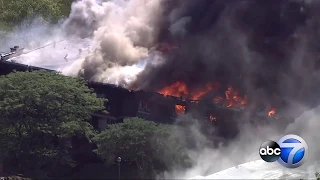 Massive fire tears through Prospect Heights condo complex