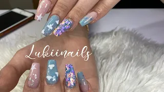 Unicorn Galaxy Nails • Infill • Acrylic