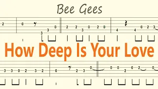 How Deep Is Your Love / Bee Gees / Guitar Solo Tab+BackingTrack