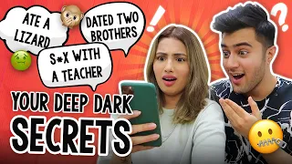 Reacting To My Subscribers Deepest Darkest Secrets ft  @Rishabh Chawla  | Aashna Hegde