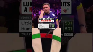 17-year-old Luke Littler hits a nine-darter in the Premier League Final 😱 (via @officialpdc)