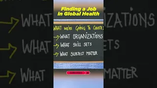 Finding a job in Public Health   #short