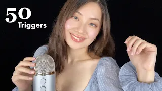 ASMR 50 Triggers for 1.5 Hours | Mouth Sounds, Personal Attention, Tapping... (50K Special)