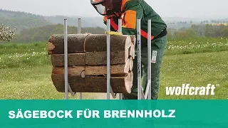 Sägebock: Brennholz sicher und gleichmäßig sägen | wolfcraft